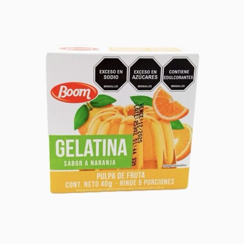 Gelatina Boom sabor Naranja 40g