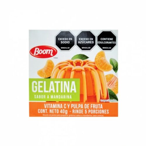 Gelatina Boom sabor Mandarina 40g