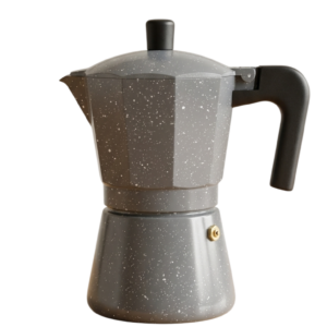 Cafetera Italiana de Inducción (3 Tazas) – Gris Moteado