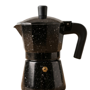 Cafetera Italiana de Inducción (3 Tazas) – Negro Moteado