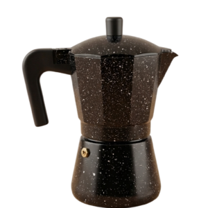 Cafetera Italiana de Inducción (6 Tazas) – Negro Moteado