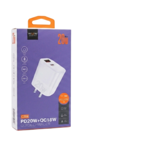Cargador Rápido Doble WUW PD 20W + QC 18W (Modelo C204)