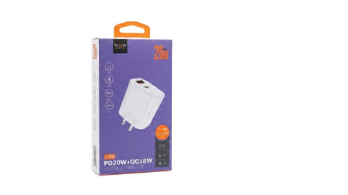 Cargador Rápido Doble WUW PD 20W + QC 18W (Modelo C204)