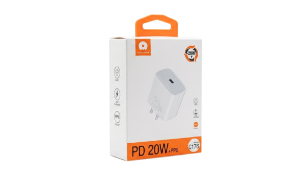 Cargador Rápido USB-C 20W PD + PPS (Modelo C176)