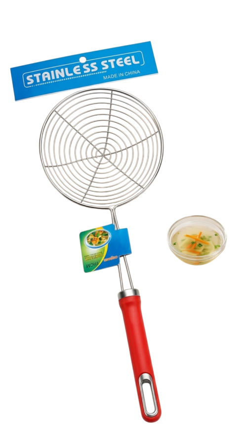 Espumadera de Malla en Acero Inoxidable con Mango Cómodo (14 cm)