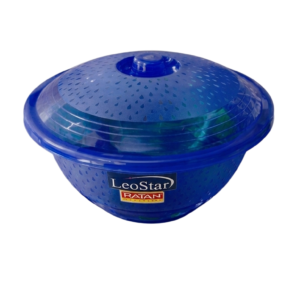 Fuente Bowl de Plástico Transparente con Tapa LeoStar Ratan Azul-Photoroom Fuente/Bowl de Plástico Transparente con Tapa (LeoStar)