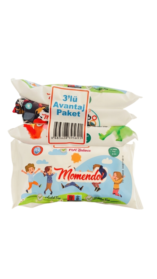 Paquete de Toallitas Húmedas Momendo (Set de 3 unidades)