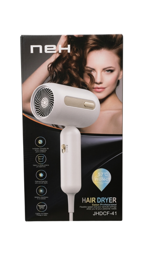 Secador de Cabello Profesional con Protección Térmica (JHDCF-41) Mano Pequea -Photoroom Secador de Cabello Profesional con Protección Térmica (JHDCF-41)