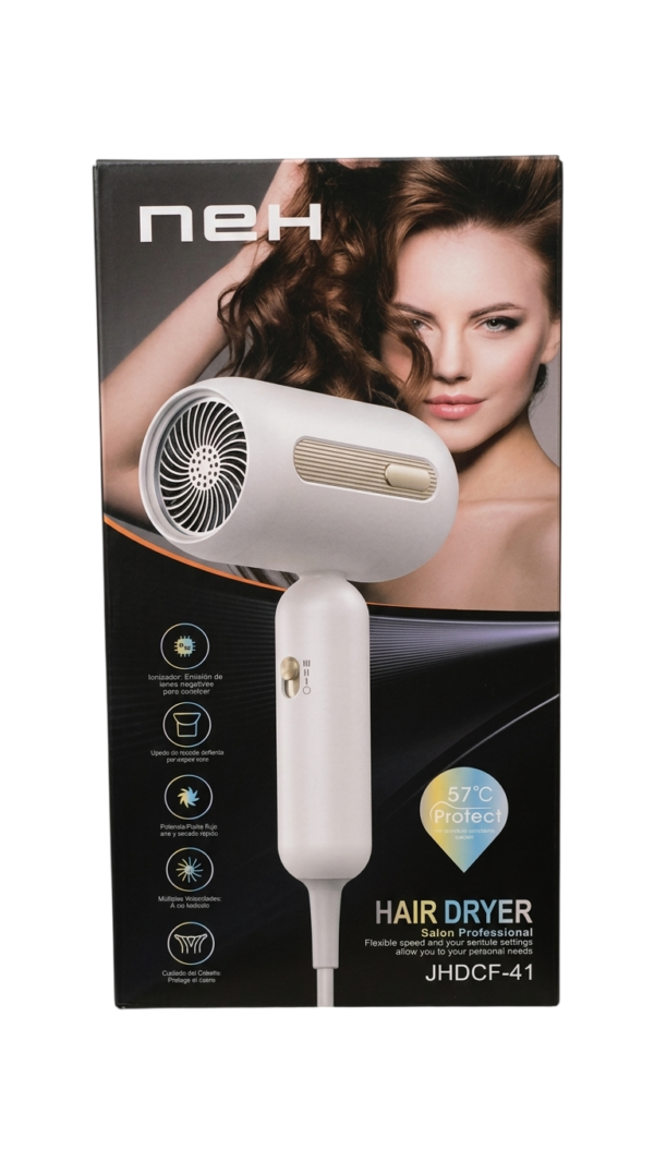Secador de Cabello Profesional con Protección Térmica (JHDCF-41)