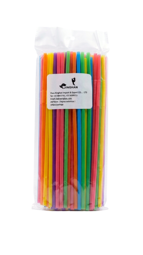 Sorbetes Pajitas Flexibles de Colores (Paquete de 100 Uds.)-Photoroom Sorbetes Pajitas Flexibles de Colores (Paquete de 100 Uds.)